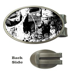 Grunge Skull Money Clip (oval)