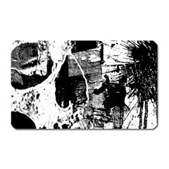 Grunge Skull Magnet (rectangular)