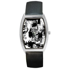 Grunge Skull Tonneau Leather Watch by ArtistRoseanneJones