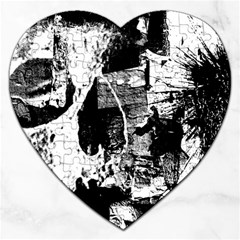 Grunge Skull Jigsaw Puzzle (heart) by ArtistRoseanneJones