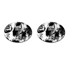 Grunge Skull Cufflinks (oval)