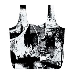 Grunge Skull Reusable Bag (l) by ArtistRoseanneJones