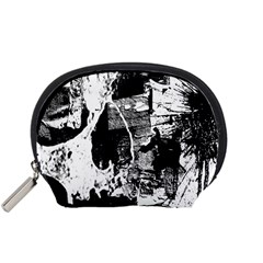 Grunge Skull Accessory Pouch (small) by ArtistRoseanneJones