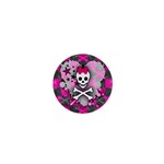 Princess Skull Heart 1  Mini Button Magnet Front