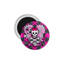 Princess Skull Heart 1 75  Button Magnet by ArtistRoseanneJones