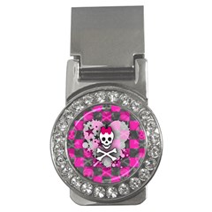 Princess Skull Heart Money Clip (cz)