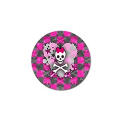 Princess Skull Heart Golf Ball Marker