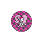 Princess Skull Heart Golf Ball Marker 4 Pack Front