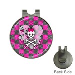 Princess Skull Heart Hat Clip with Golf Ball Marker Front