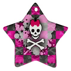 Princess Skull Heart Star Ornament (two Sides)