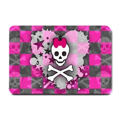 Princess Skull Heart Small Door Mat by ArtistRoseanneJones