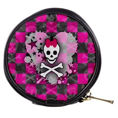 Princess Skull Heart Mini Makeup Case by ArtistRoseanneJones