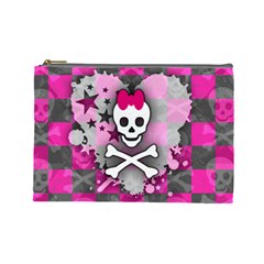 Princess Skull Heart Cosmetic Bag (large) by ArtistRoseanneJones