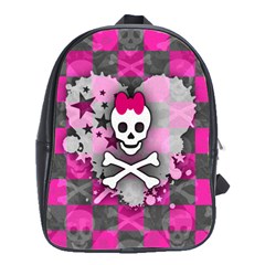 Princess Skull Heart School Bag (large) by ArtistRoseanneJones