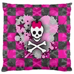 Princess Skull Heart Large Cushion Case (Single Sided)  Front