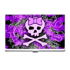 Purple Girly Skull Business Card Holder