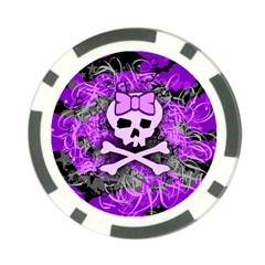 Purple Girly Skull Poker Chip (10 Pack)