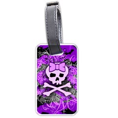 Purple Girly Skull Luggage Tag (one Side)