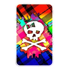 Rainbow Plaid Skull Memory Card Reader (rectangular)