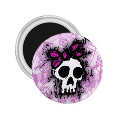 Sketched Skull Princess 2 25  Button Magnet