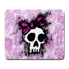 Sketched Skull Princess Large Mouse Pad (rectangle)