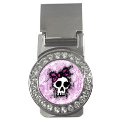 Sketched Skull Princess Money Clip (cz) by ArtistRoseanneJones