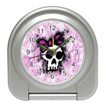 Sketched Skull Princess Desk Alarm Clock Front