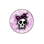 Sketched Skull Princess Golf Ball Marker 4 Pack (for Hat Clip) Front