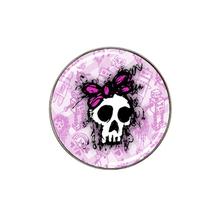 Sketched Skull Princess Golf Ball Marker 4 Pack (for Hat Clip)