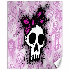 Sketched Skull Princess Canvas 16  X 20  (unframed) by ArtistRoseanneJones