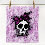 Sketched Skull Princess Face Towel Front