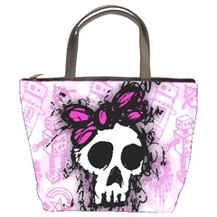 Sketched Skull Princess Bucket Handbag