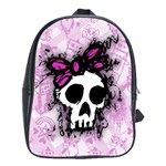 Sketched Skull Princess School Bag (Large) Front