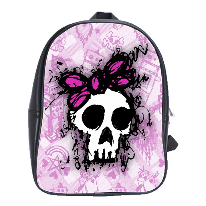 Sketched Skull Princess School Bag (Large)