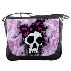 Sketched Skull Princess Messenger Bag