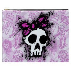 Sketched Skull Princess Cosmetic Bag (xxxl) by ArtistRoseanneJones