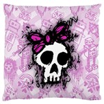 Sketched Skull Princess Standard Flano Cushion Case (Two Sides) Front