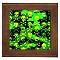 Skull Camouflage Framed Ceramic Tile