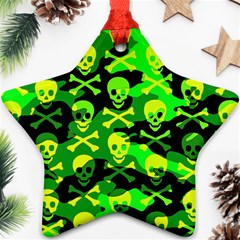 Skull Camouflage Star Ornament