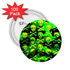 Skull Camouflage 2 25  Button (100 Pack)