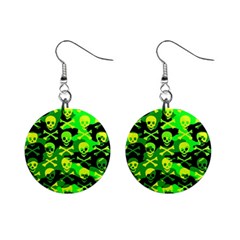 Skull Camouflage Mini Button Earrings