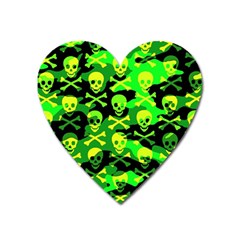 Skull Camouflage Magnet (heart) by ArtistRoseanneJones