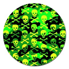 Skull Camouflage Magnet 5  (round)