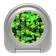 Skull Camouflage Desk Alarm Clock by ArtistRoseanneJones