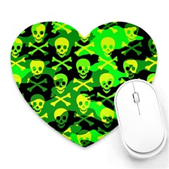 Skull Camouflage Mouse Pad (heart)