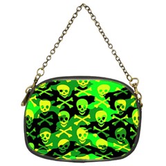 Skull Camouflage Chain Purse (two Sided) 