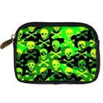 Skull Camouflage Digital Camera Leather Case Front