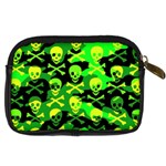 Skull Camouflage Digital Camera Leather Case Back