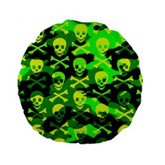 Skull Camouflage Standard 15  Premium Round Cushion 