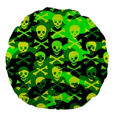 Skull Camouflage Large 18  Premium Round Cushion 